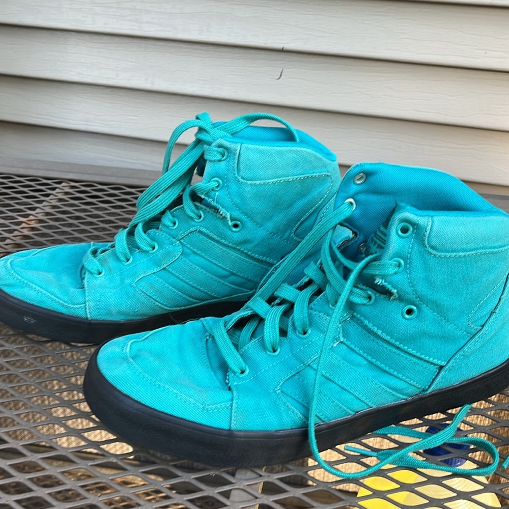 Men's Teal High-Top Canvas Sneakers